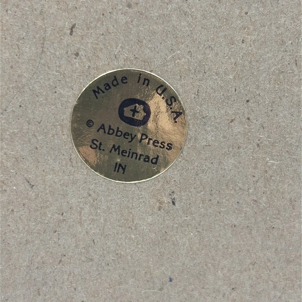 Abbey Press Wood Cross Shadow Box‎ Bible Scripture Verse Mark 10:27 USA